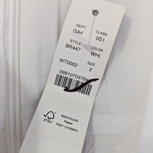 J. Crew Midi Dress A-line Stretch Cotton Poplin White sz 2 NWT Adjustabl… - Picture 10 of 14